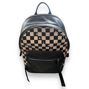 Coach laptop backpack in check design